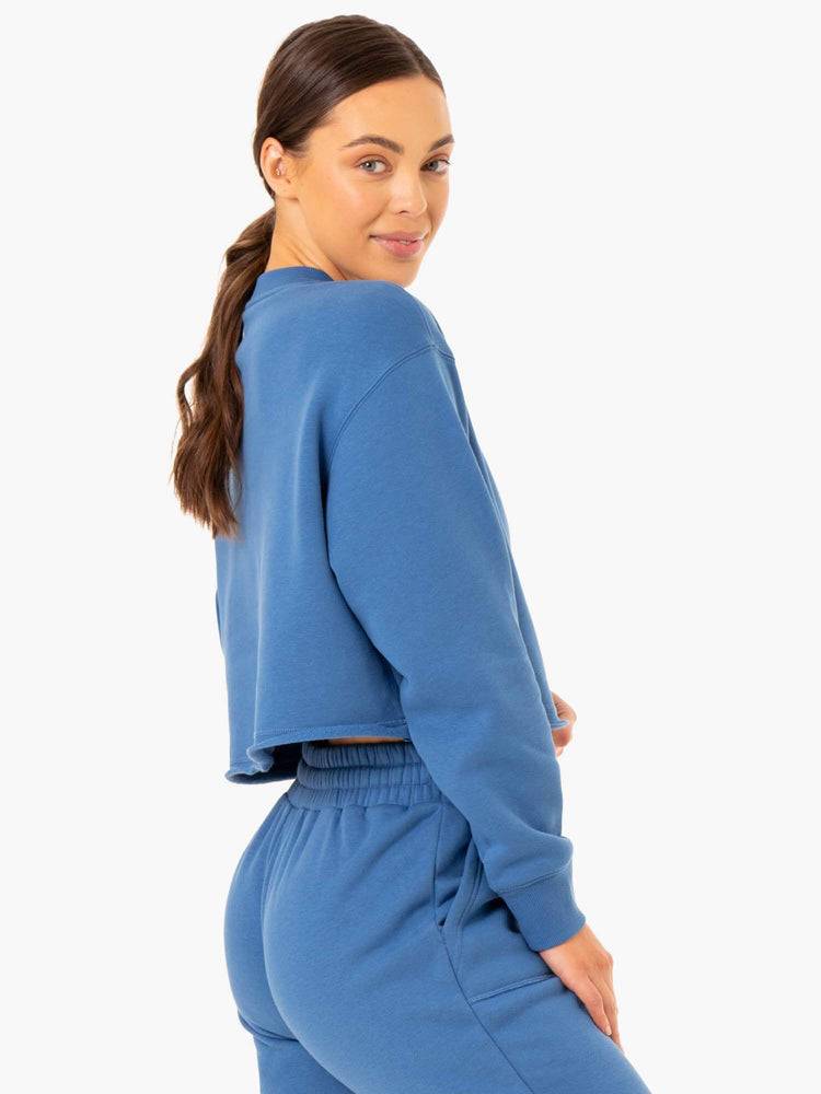 Ryderwear Women Sweaters Ultimate Fleece Women's Sweaters Blue | CA1519FM