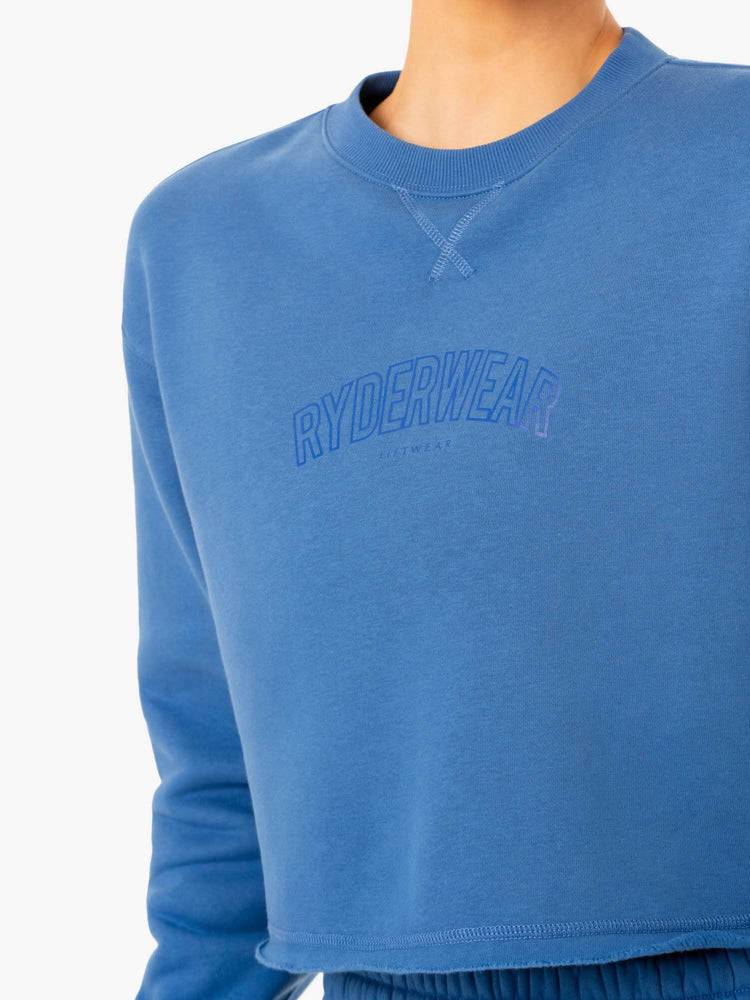 Ryderwear Women Sweaters Ultimate Fleece Women's Sweaters Blue | CA1519FM