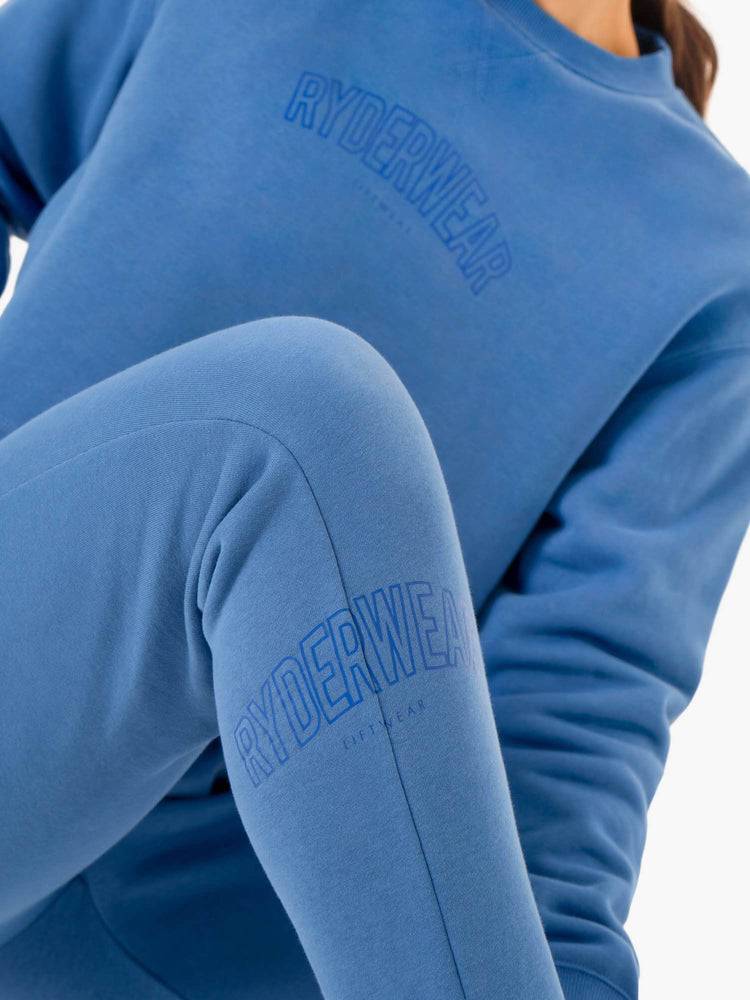 Ryderwear Women Sweaters Ultimate Fleece Women's Sweaters Blue | CA1519FM