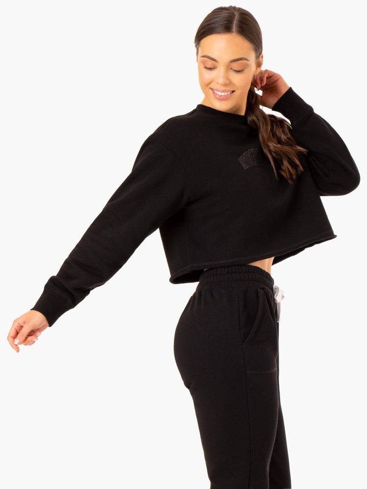 Ryderwear Women Sweaters Ultimate Fleece Women's Sweaters Black | CA1573HK