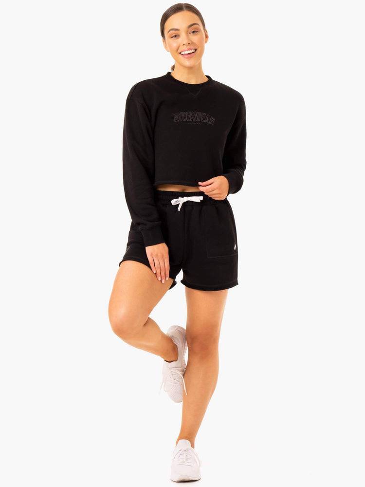 Ryderwear Women Sweaters Ultimate Fleece Women's Sweaters Black | CA1573HK