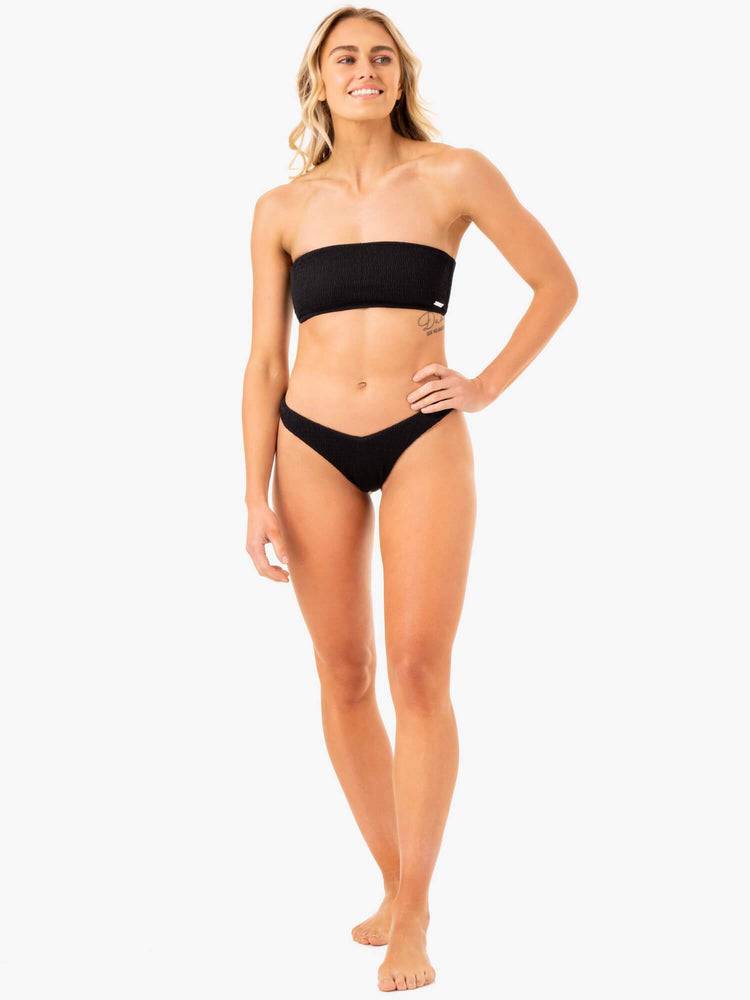 Ryderwear Women Swimwear Paradise Bandeau Bikini Top Women's Swimwear Black | CA1493FM