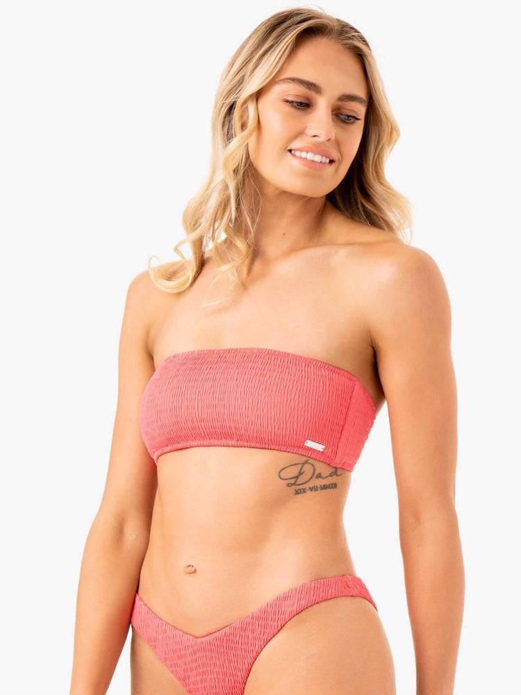 Ryderwear Women Swimwear Paradise Bandeau Bikini Top Women's Swimwear Coral | CA1496JJ