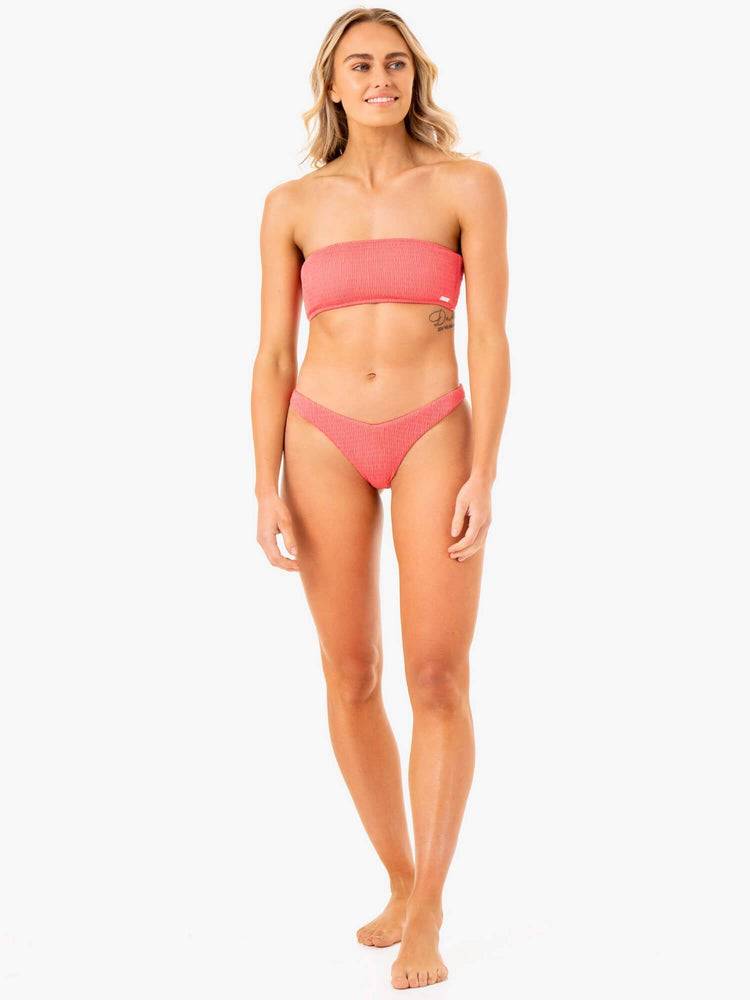 Ryderwear Women Swimwear Paradise Bandeau Bikini Top Women's Swimwear Coral | CA1496JJ