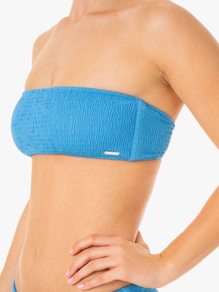 Ryderwear Women Swimwear Paradise Bandeau Bikini Top Women's Swimwear Blue | CA1497KI