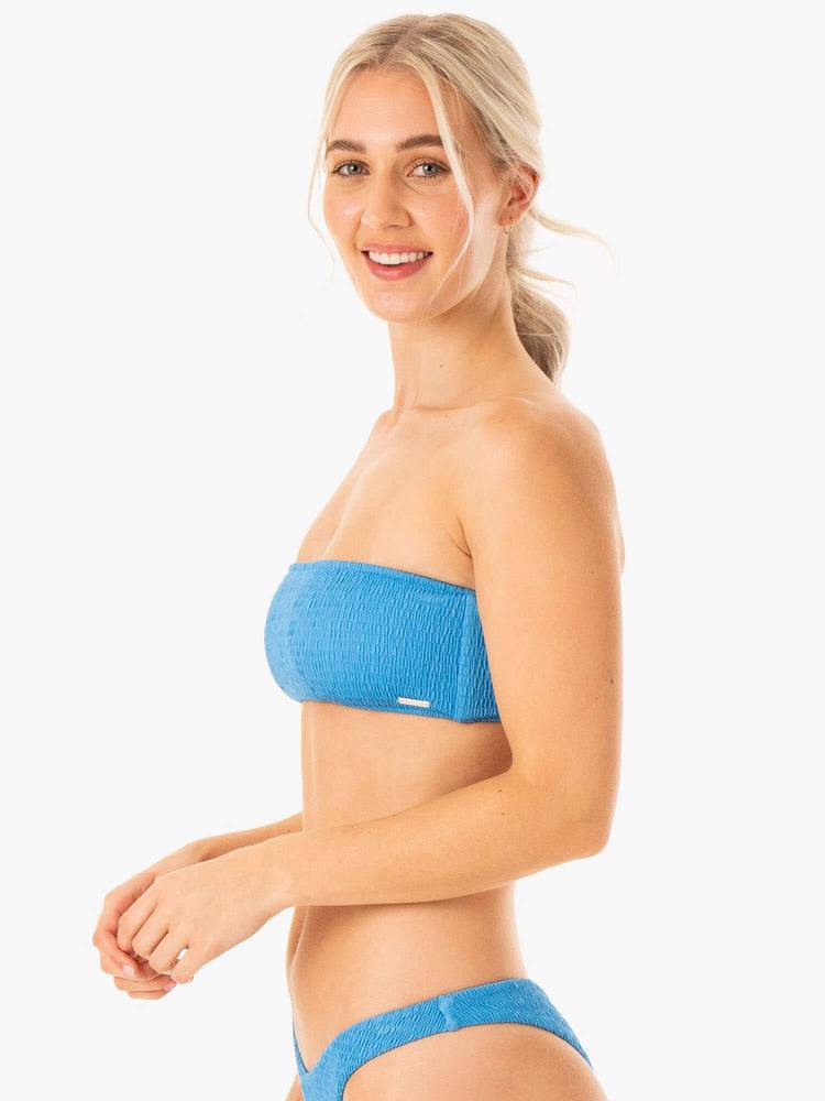 Ryderwear Women Swimwear Paradise Bandeau Bikini Top Women's Swimwear Blue | CA1497KI