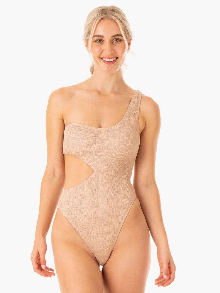 Ryderwear Women Swimwear Paradise Cut Out One Piece Women\'s Swimwear Sand | CA1499ZG