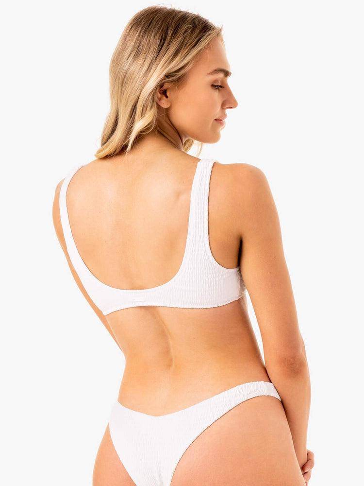 Ryderwear Women Swimwear Paradise Scoop Bikini Top Women's Swimwear White | CA1485YU