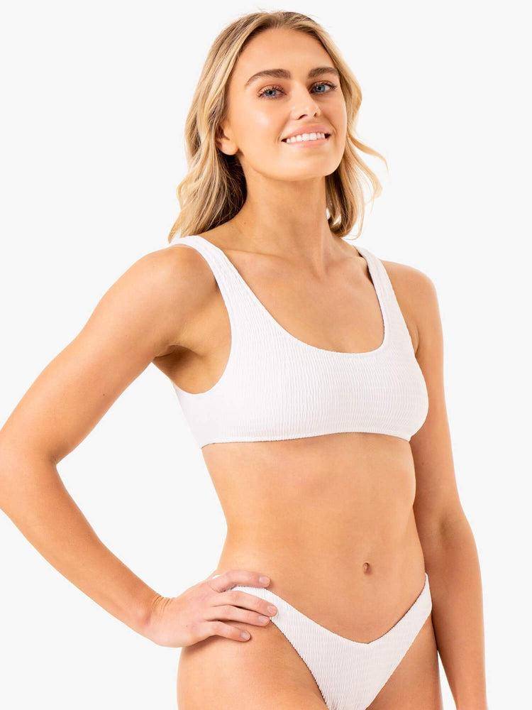 Ryderwear Women Swimwear Paradise Scoop Bikini Top Women's Swimwear White | CA1485YU