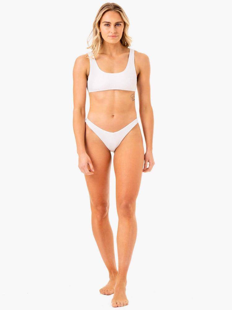 Ryderwear Women Swimwear Paradise Scoop Bikini Top Women's Swimwear White | CA1485YU