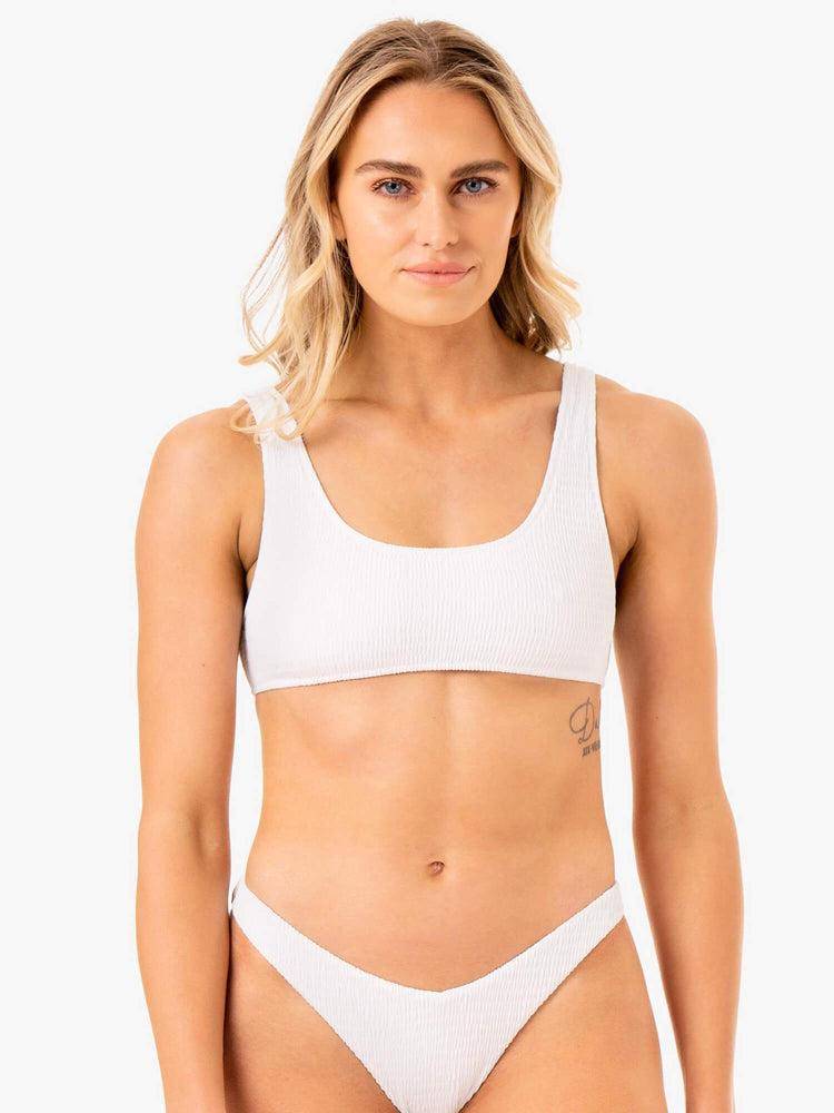 Ryderwear Women Swimwear Paradise Scoop Bikini Top Women\'s Swimwear White | CA1485YU