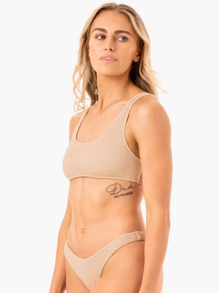 Ryderwear Women Swimwear Paradise Scoop Bikini Top Women's Swimwear Sand | CA1486UT