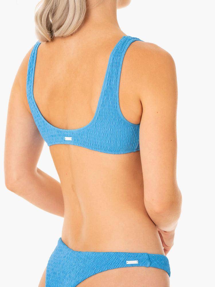 Ryderwear Women Swimwear Paradise Scoop Bikini Top Women's Swimwear Blue | CA1488OR