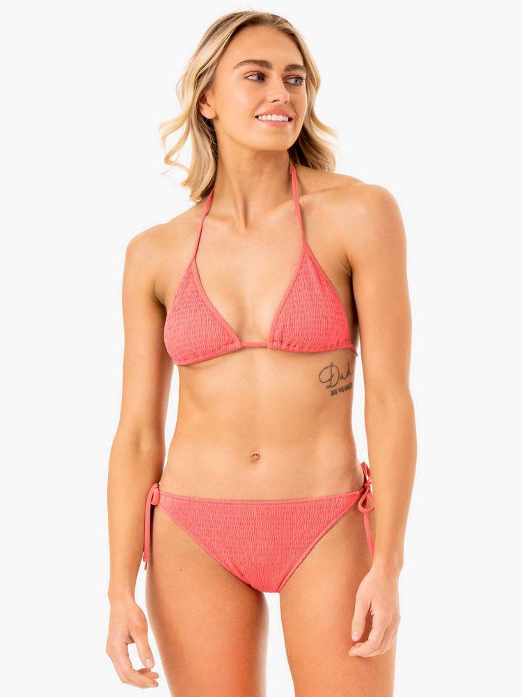 Ryderwear Women Swimwear Paradise Tie Bikini Bottoms Women's Swimwear Coral | CA1481WY