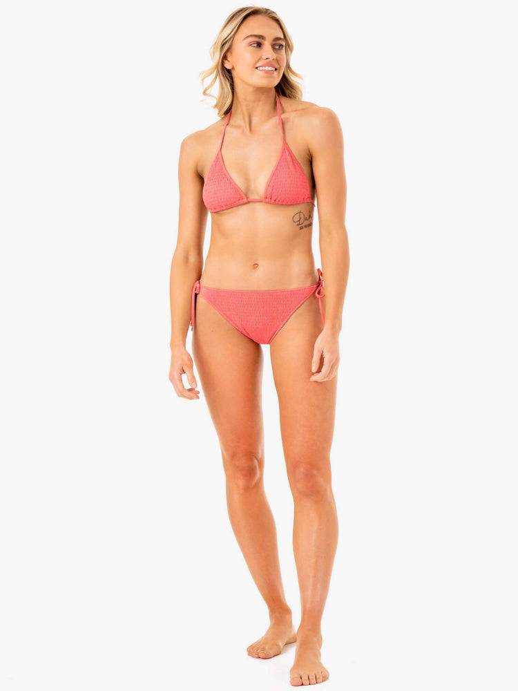 Ryderwear Women Swimwear Paradise Tie Bikini Bottoms Women's Swimwear Coral | CA1481WY