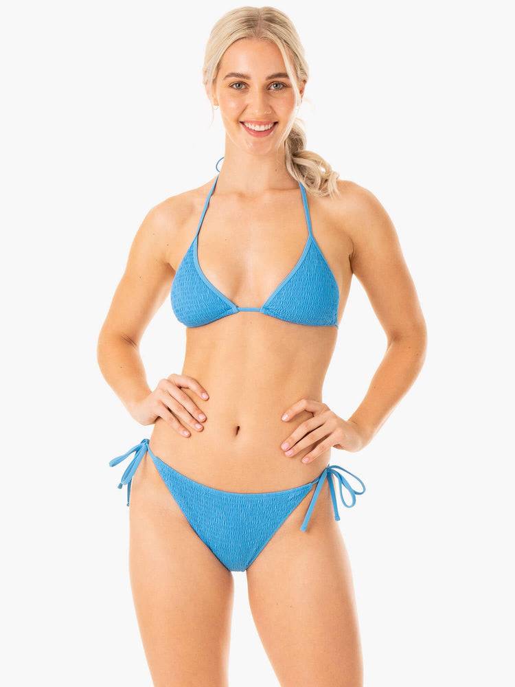 Ryderwear Women Swimwear Paradise Tie Bikini Bottoms Women's Swimwear Blue | CA1482EX