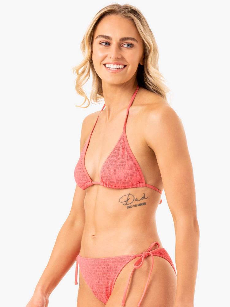 Ryderwear Women Swimwear Paradise Triangle Bikini Top Women's Swimwear Coral | CA1475CE