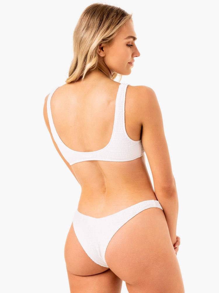 Ryderwear Women Swimwear Paradise V Bikini Bottom Women's Swimwear White | CA1490AP