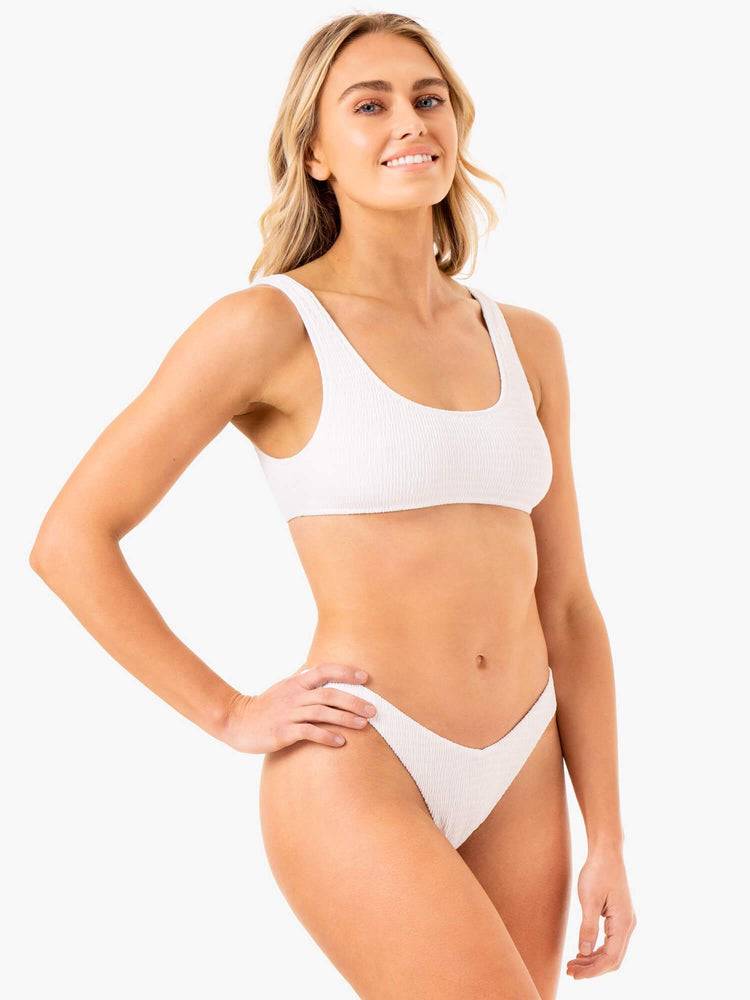 Ryderwear Women Swimwear Paradise V Bikini Bottom Women\'s Swimwear White | CA1490AP