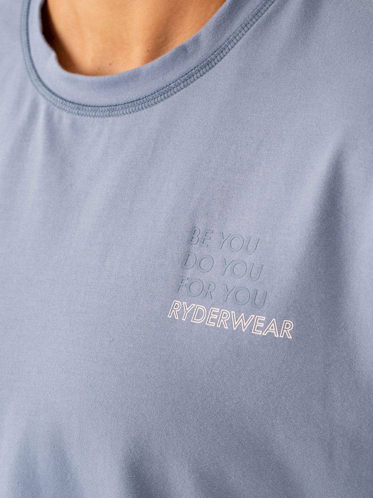 Ryderwear Women T Shirts Edit Women's T Shirts Stonewash Blue | CA1393KI