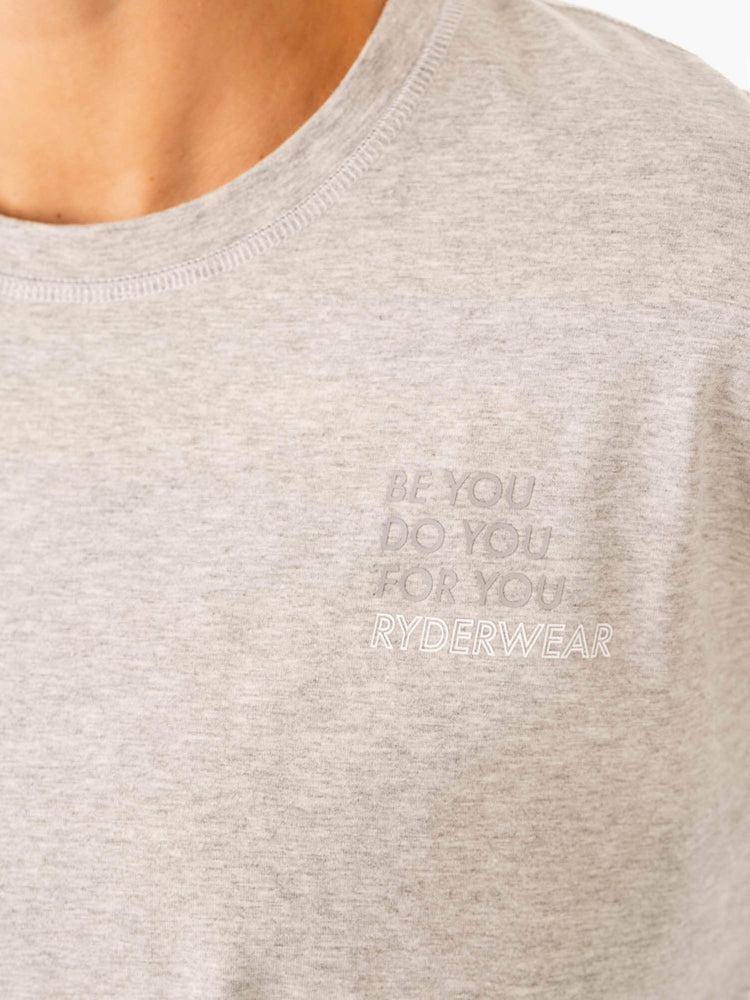 Ryderwear Women T Shirts Edit Women's T Shirts Grey Marl | CA1394LH