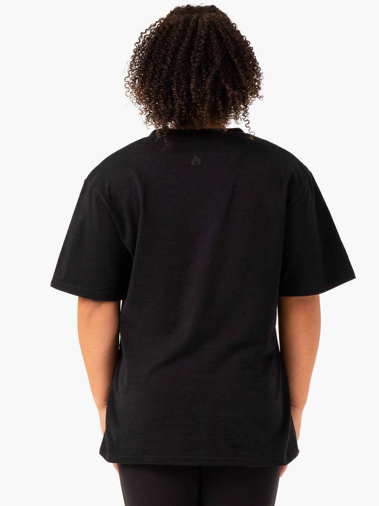 Ryderwear Women T Shirts Icon Oversized Women's T Shirts Black | CA1377WY