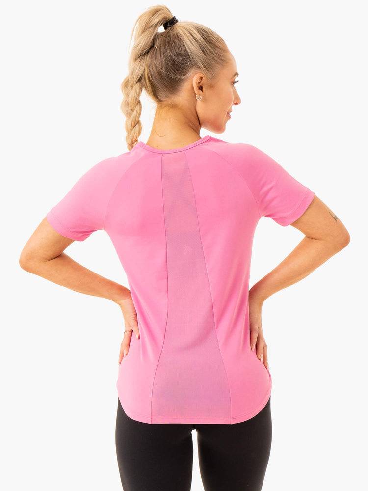 Ryderwear Women T Shirts Level Up Training Women's T Shirts Pink | CA1366JJ