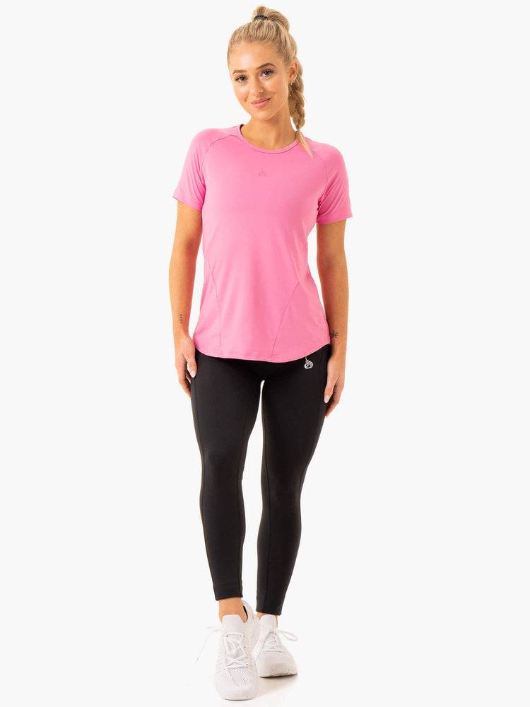 Ryderwear Women T Shirts Level Up Training Women's T Shirts Pink | CA1366JJ