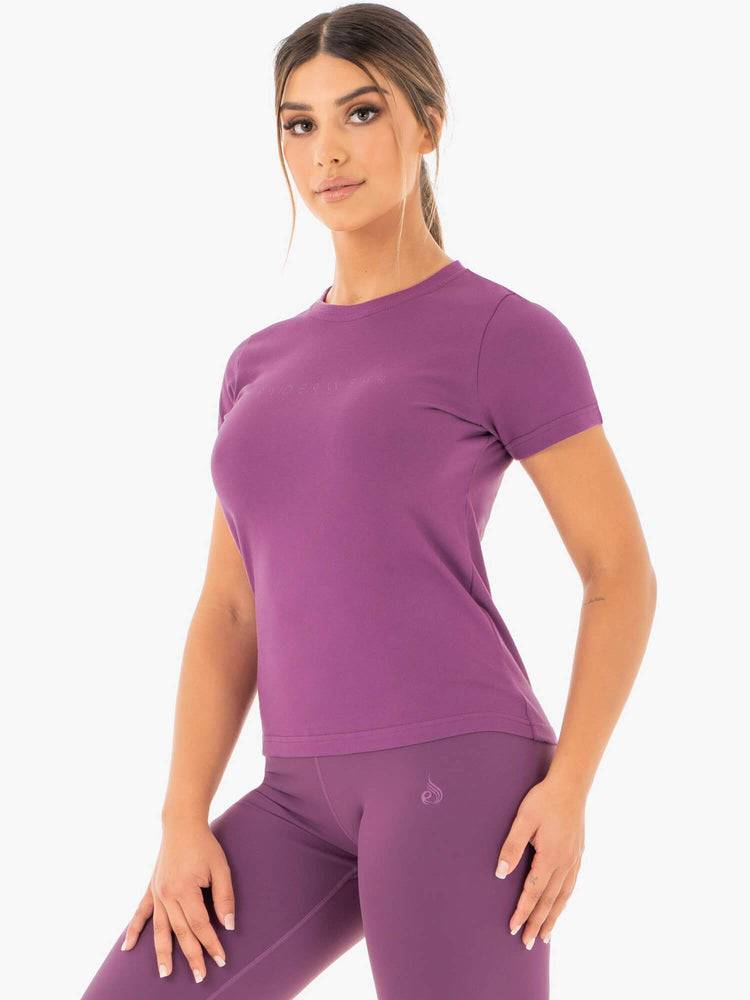 Ryderwear Women T Shirts Motion Women's T Shirts Purple | CA1466DN