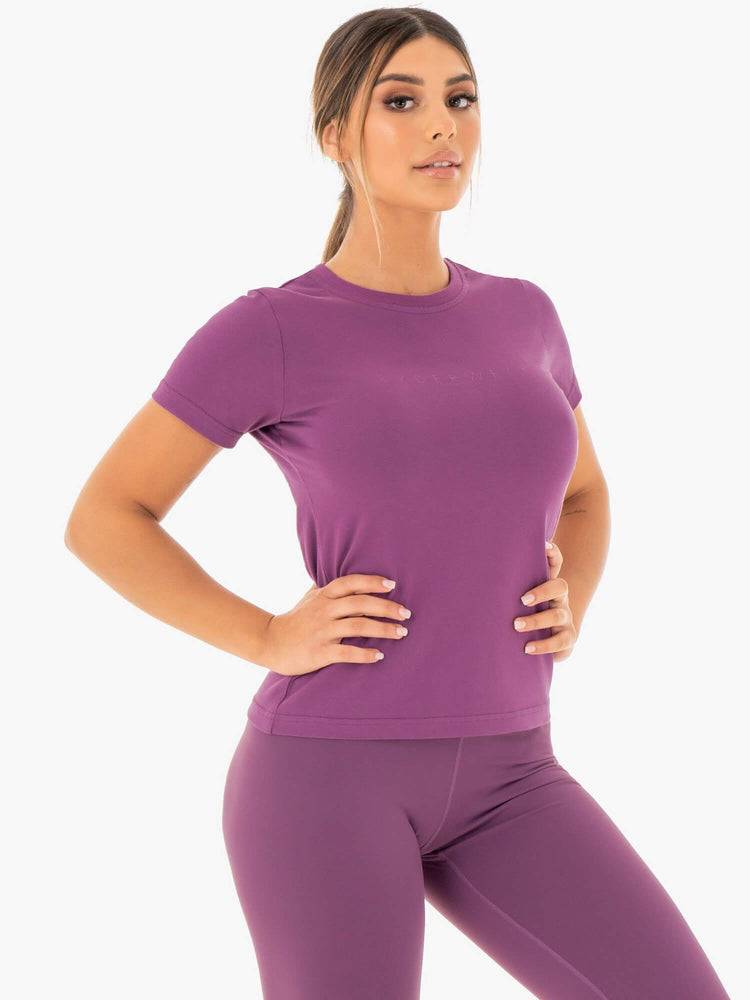 Ryderwear Women T Shirts Motion Women's T Shirts Purple | CA1466DN