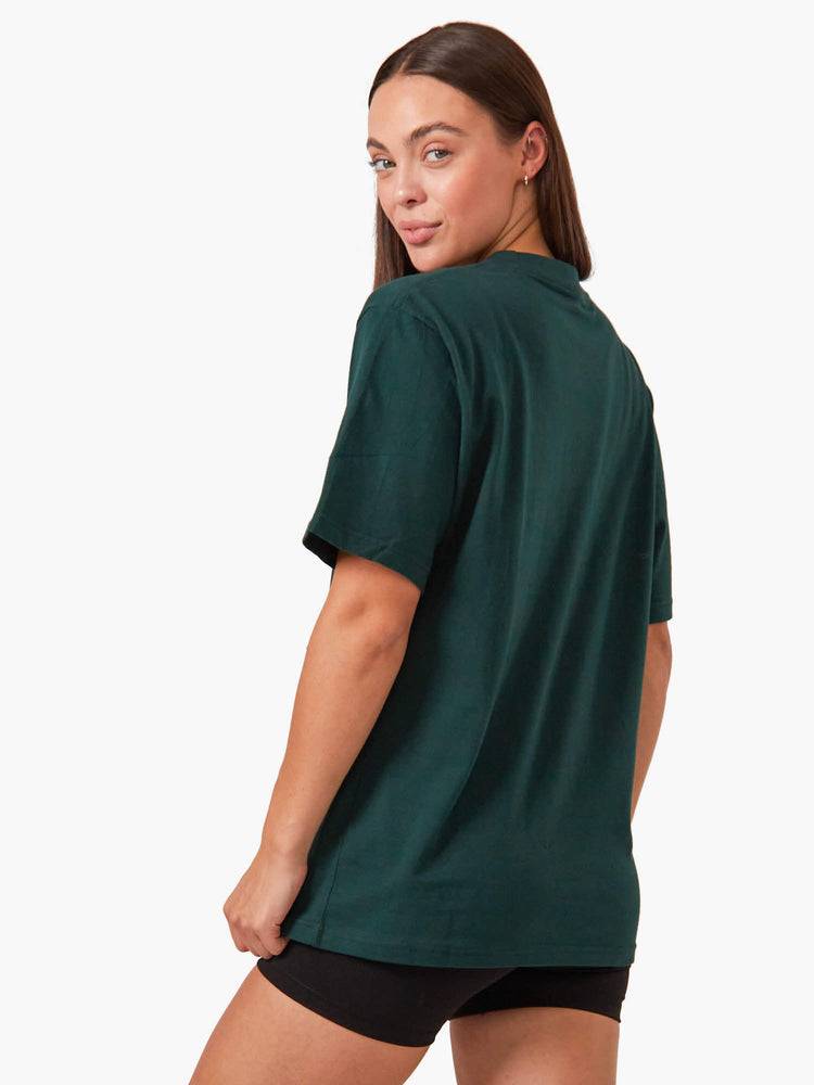 Ryderwear Women T Shirts Oversized Women's T Shirts Bottle Green | CA1410OR