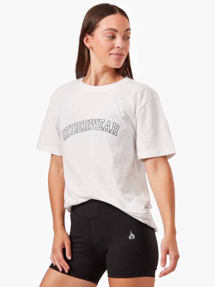 Ryderwear Women T Shirts Oversized Women's T Shirts White | CA1411PQ