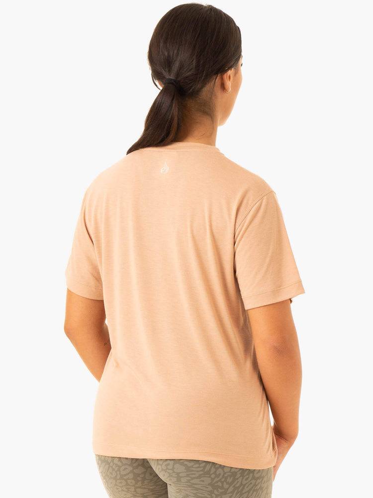 Ryderwear Women T Shirts Rotation Women's T Shirts Sandstone | CA1383IS