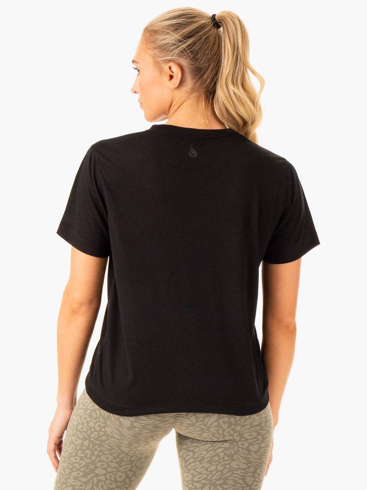 Ryderwear Women T Shirts Rotation Women's T Shirts Black | CA1386AP