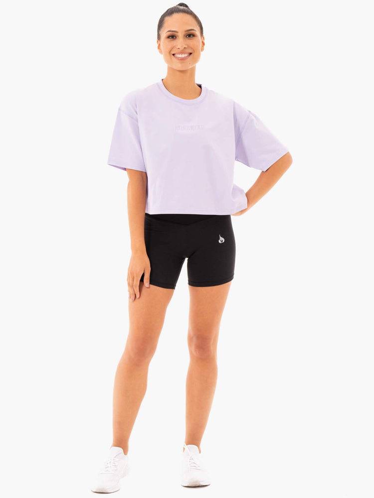 Ryderwear Women T Shirts Studio Women's T Shirts Purple | CA1451BC