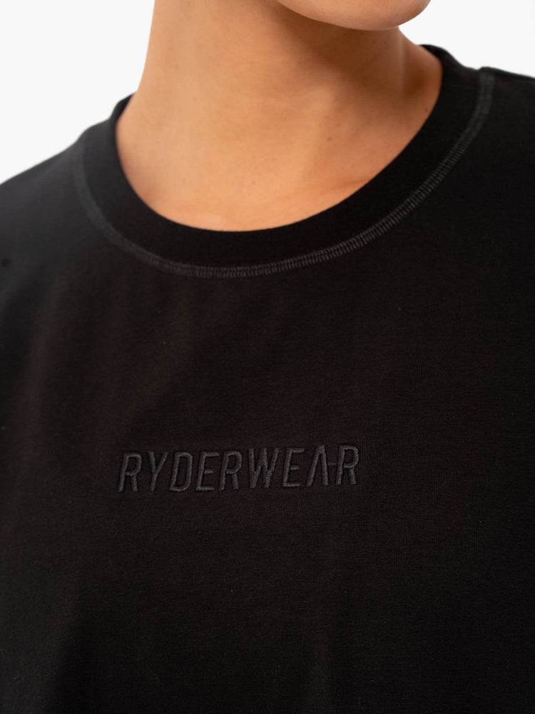 Ryderwear Women T Shirts Studio Women's T Shirts Black | CA1453MA