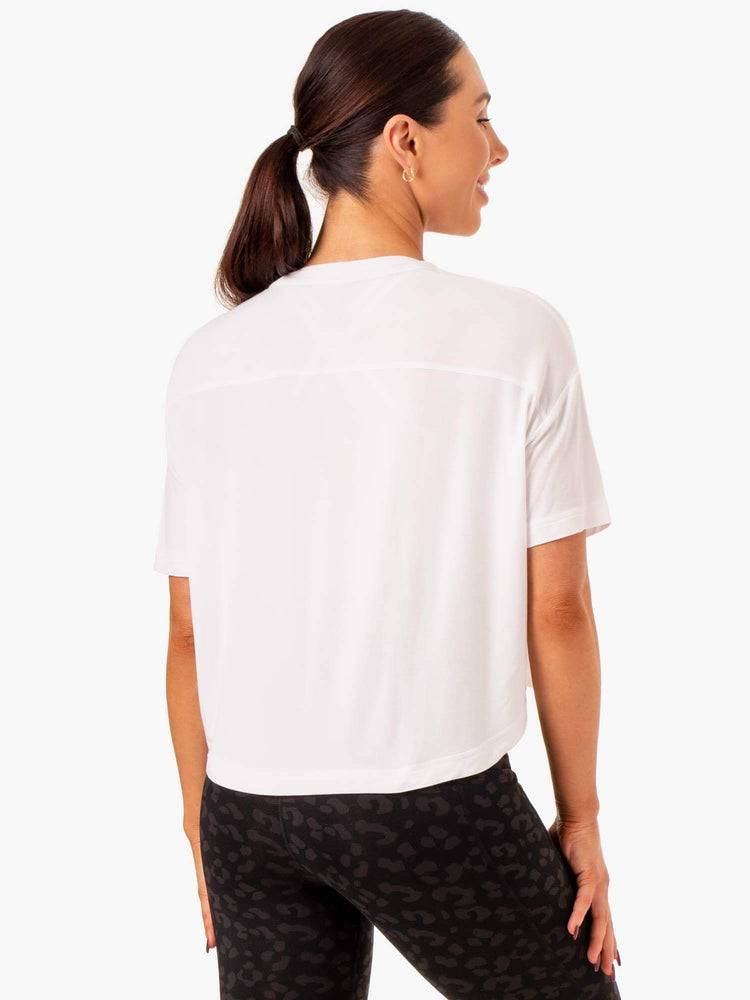 Ryderwear Women T Shirts Ultra Scoop Women's T Shirts White | CA1425BC