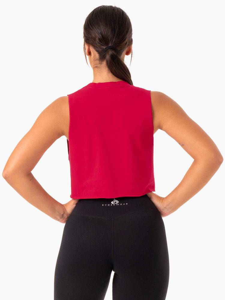 Ryderwear Women Tanks Base Muscle Women's Tanks Cherry Red | CA1174UT