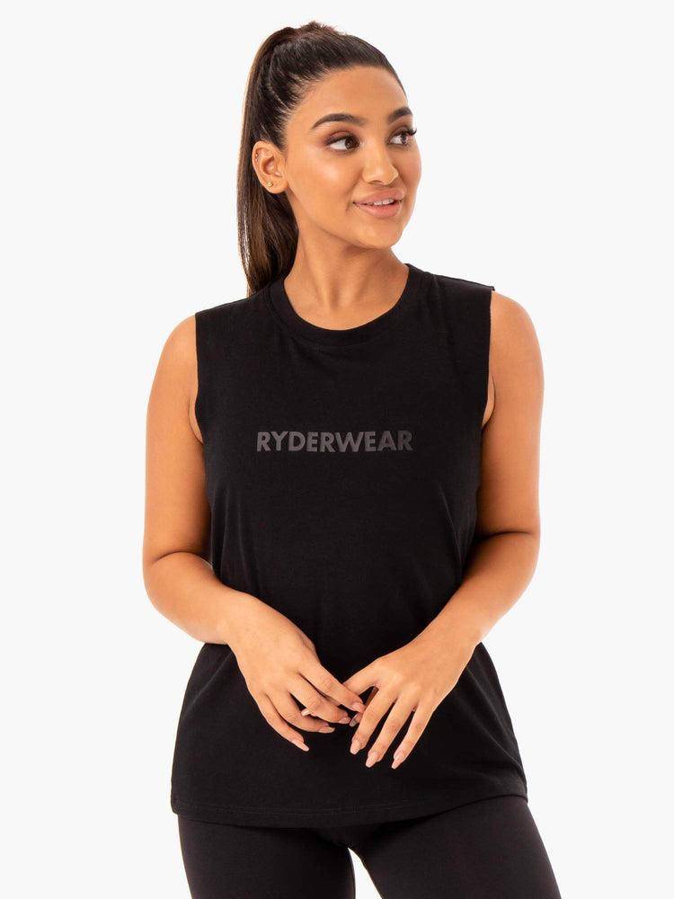 Ryderwear Women Tanks Base Regular Cut Women's Tanks Black | CA1136XF