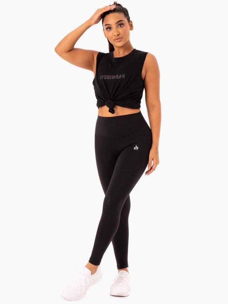 Ryderwear Women Tanks Base Regular Cut Women's Tanks Black | CA1136XF