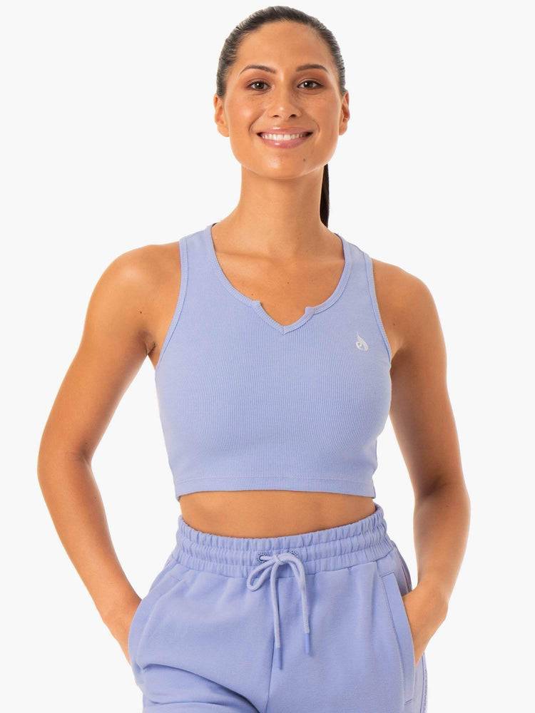 Ryderwear Women Tanks Base V Split Women's Tanks Purple | CA1182GL