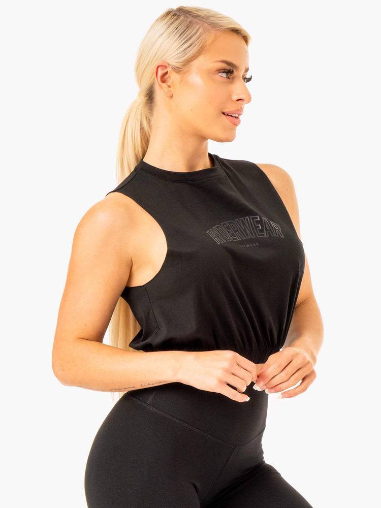 Ryderwear Women Tanks Boxer Muscle Women's Tanks Black | CA1177PQ