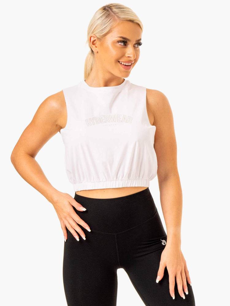 Ryderwear Women Tanks Boxer Muscle Women's Tanks White | CA1205SO