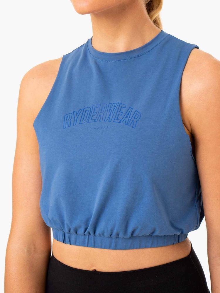 Ryderwear Women Tanks Boxer Muscle Women's Tanks Blue | CA1268VD