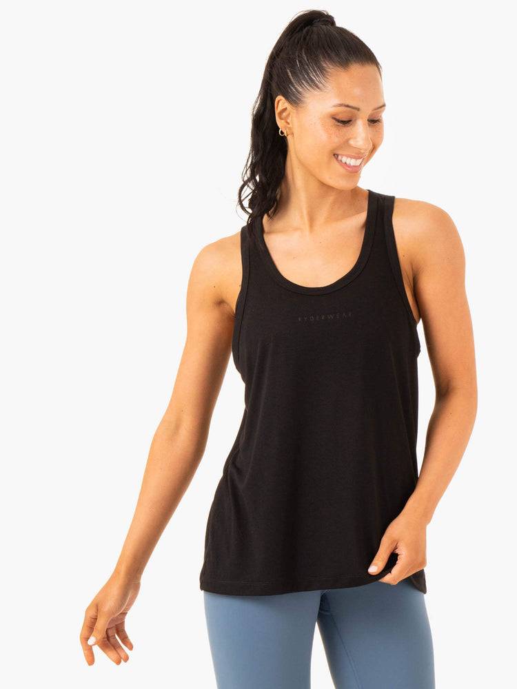 Ryderwear Women Tanks Ease Relaxed Women's Tanks Black | CA1326EX