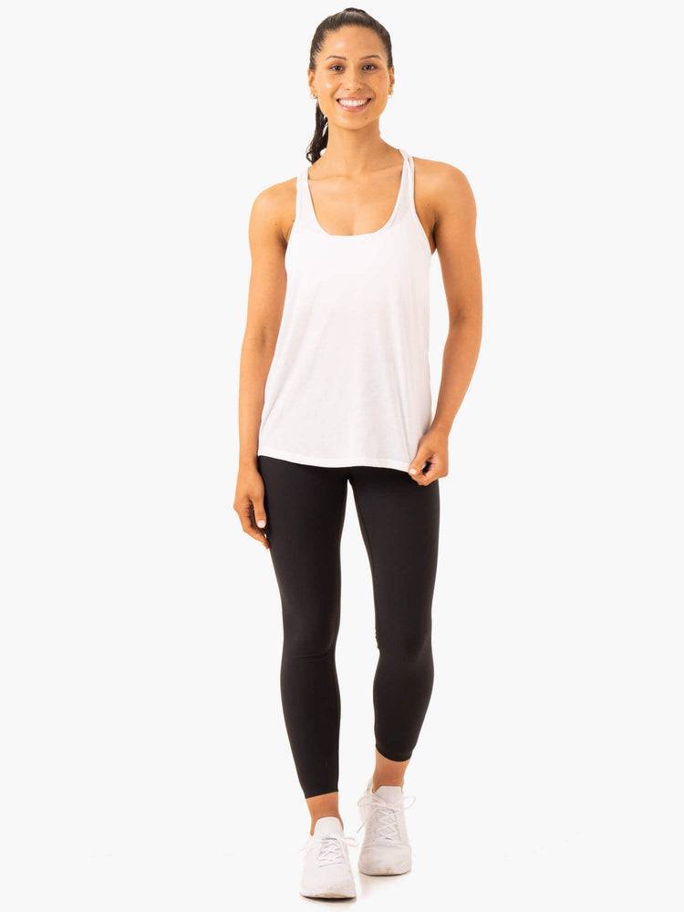 Ryderwear Women Tanks Ease Relaxed Women's Tanks White | CA1337FM