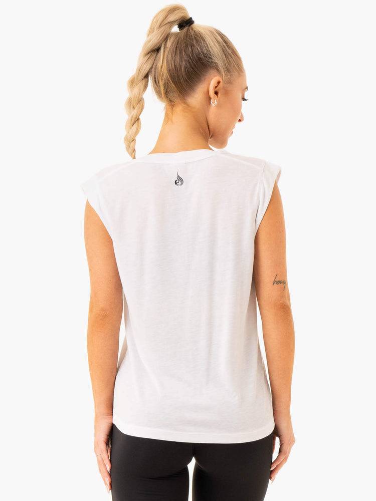 Ryderwear Women Tanks Element Wide Cut Women's Tanks White | CA1303YU