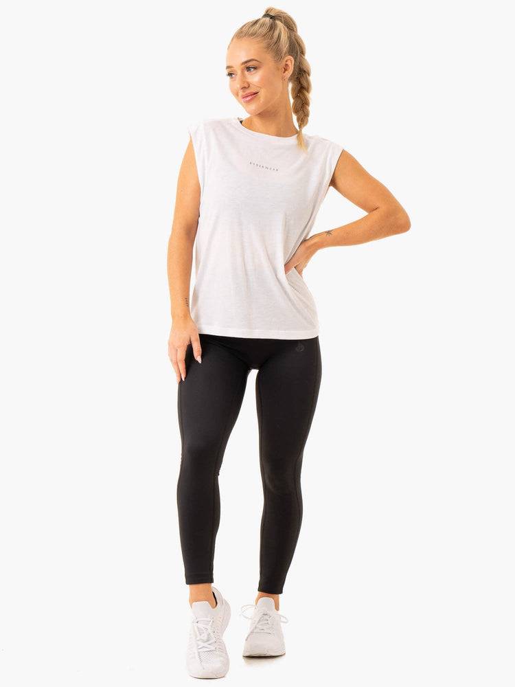 Ryderwear Women Tanks Element Wide Cut Women's Tanks White | CA1303YU