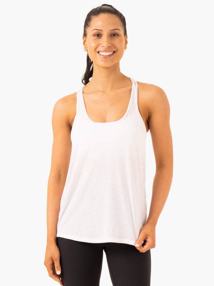 Ryderwear Women Tanks Elevate Singlet Women\'s Tanks White | CA1272QZ