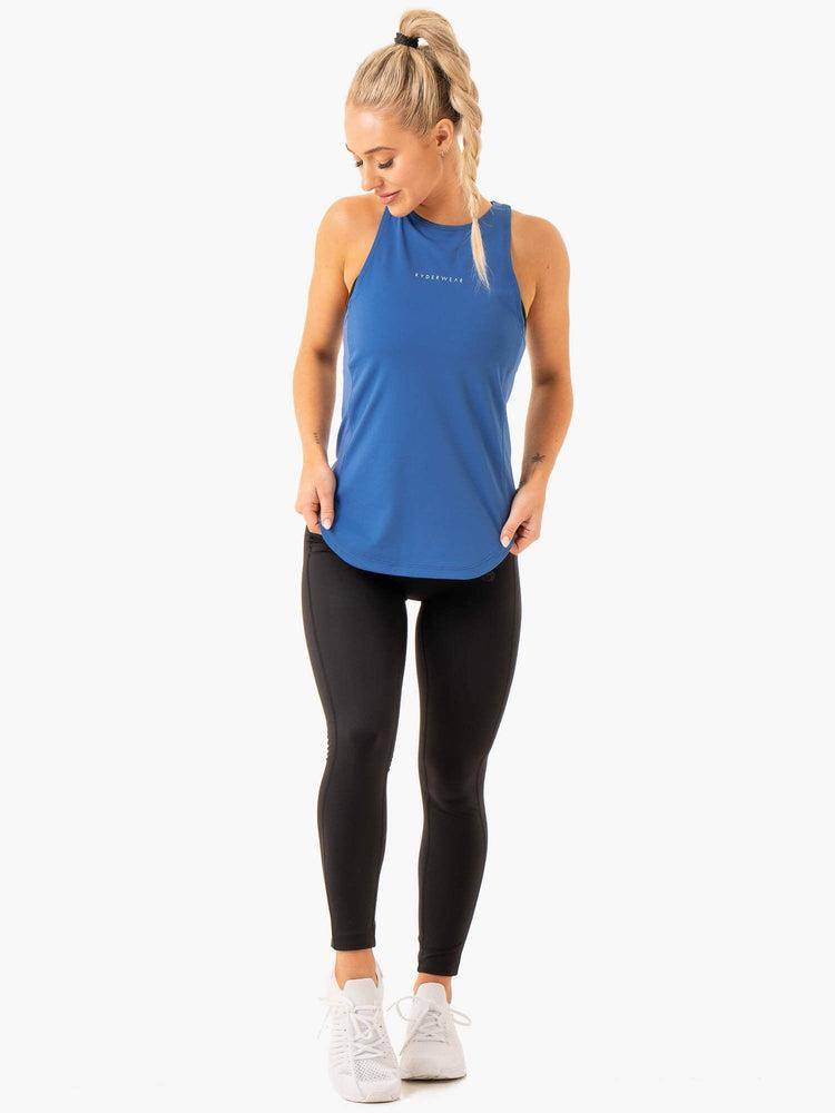 Ryderwear Women Tanks Elite Mesh Training Women's Tanks Cobalt Blue | CA1304UT